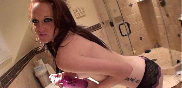  real life redhead sophmore cheerleader making dirty video at her parents house
